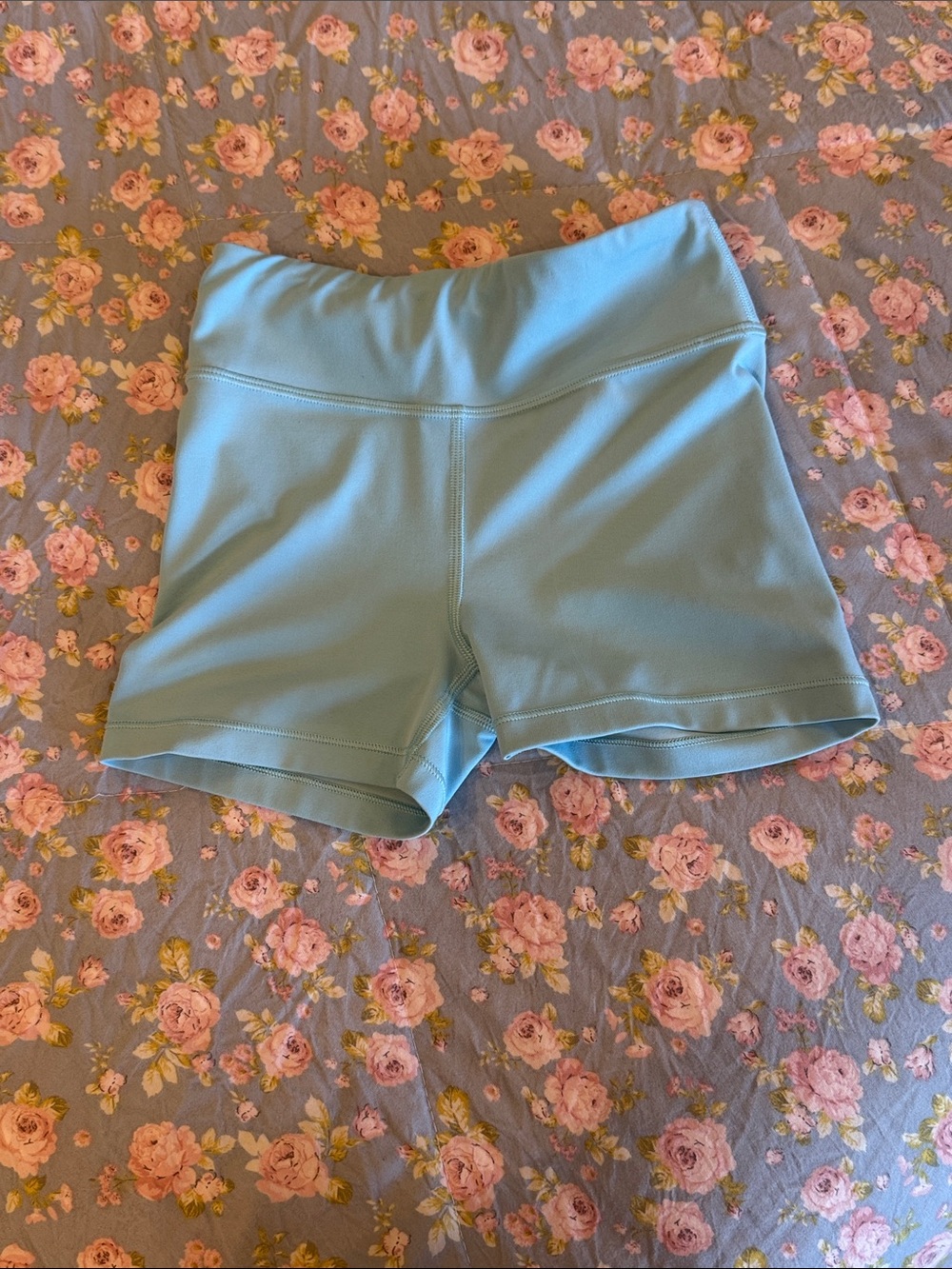 Athleta Light Blue Girls' High-Rise Active Shorts